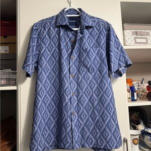 Tommy Bahama Blue Patterned Men's Shirt